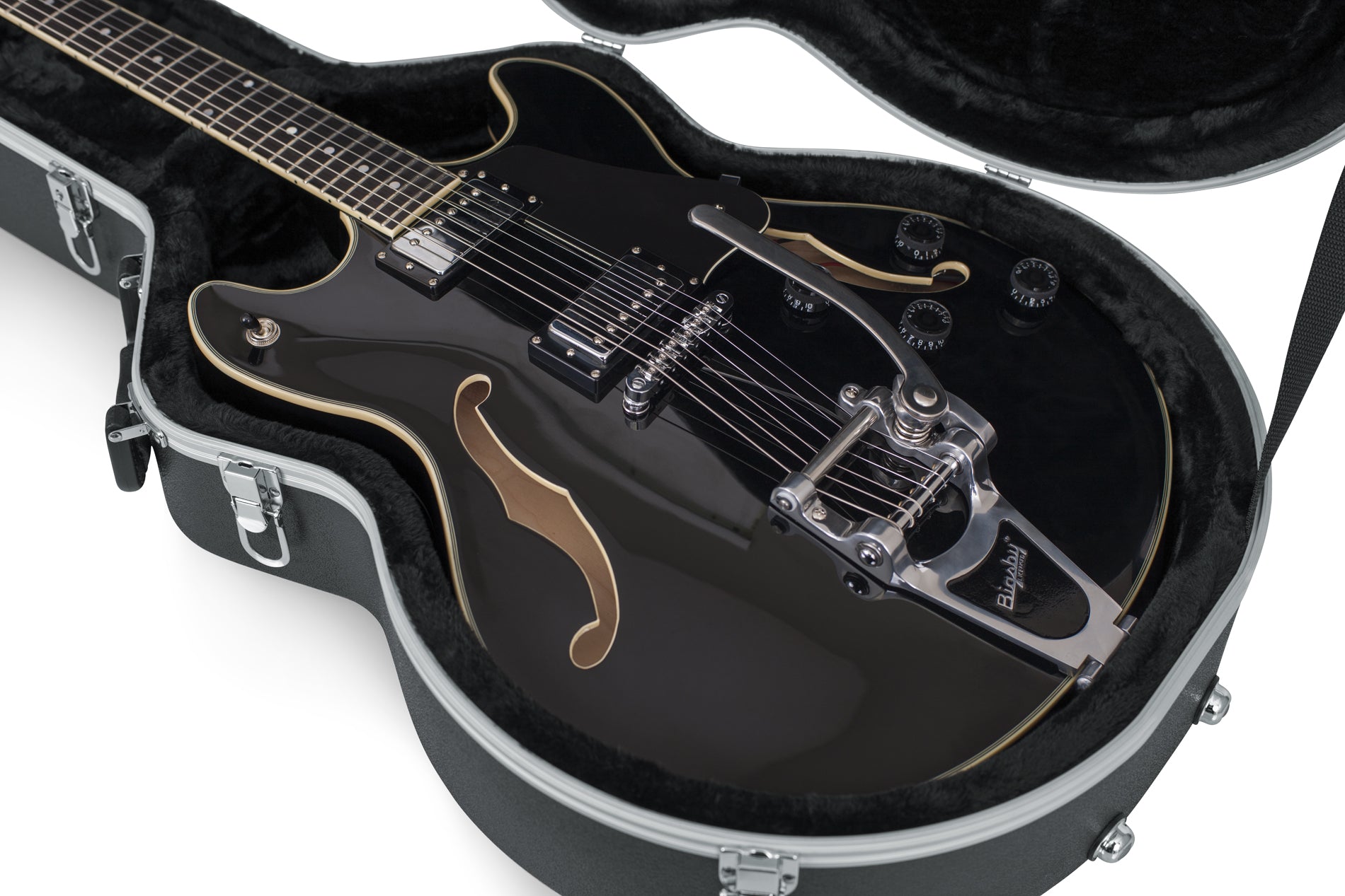 Image of Gator GC-335 Semi-Hollowbody Guitar Case - Molded ABS Hard Shell for ES-335 Style