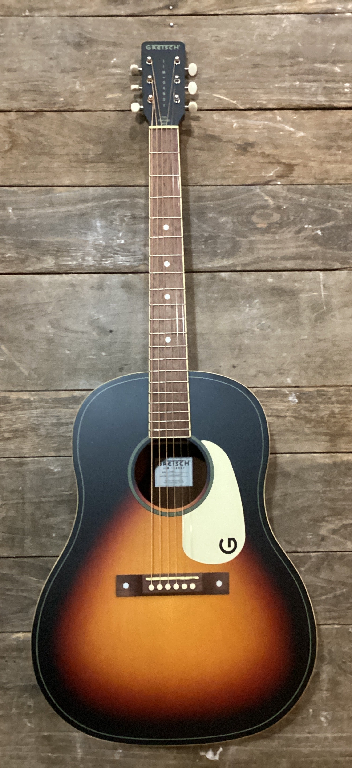 Image of Jim Dandy™ Dreadnought Acoustic Guitar, Walnut Fingerboard, White Pickguard, Rex Burst