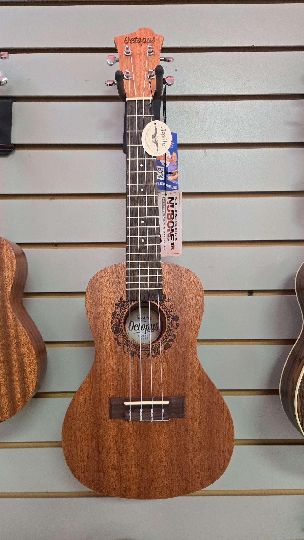 Image of Octopus Rosette Series Concert Ukulele with Rosette Motif