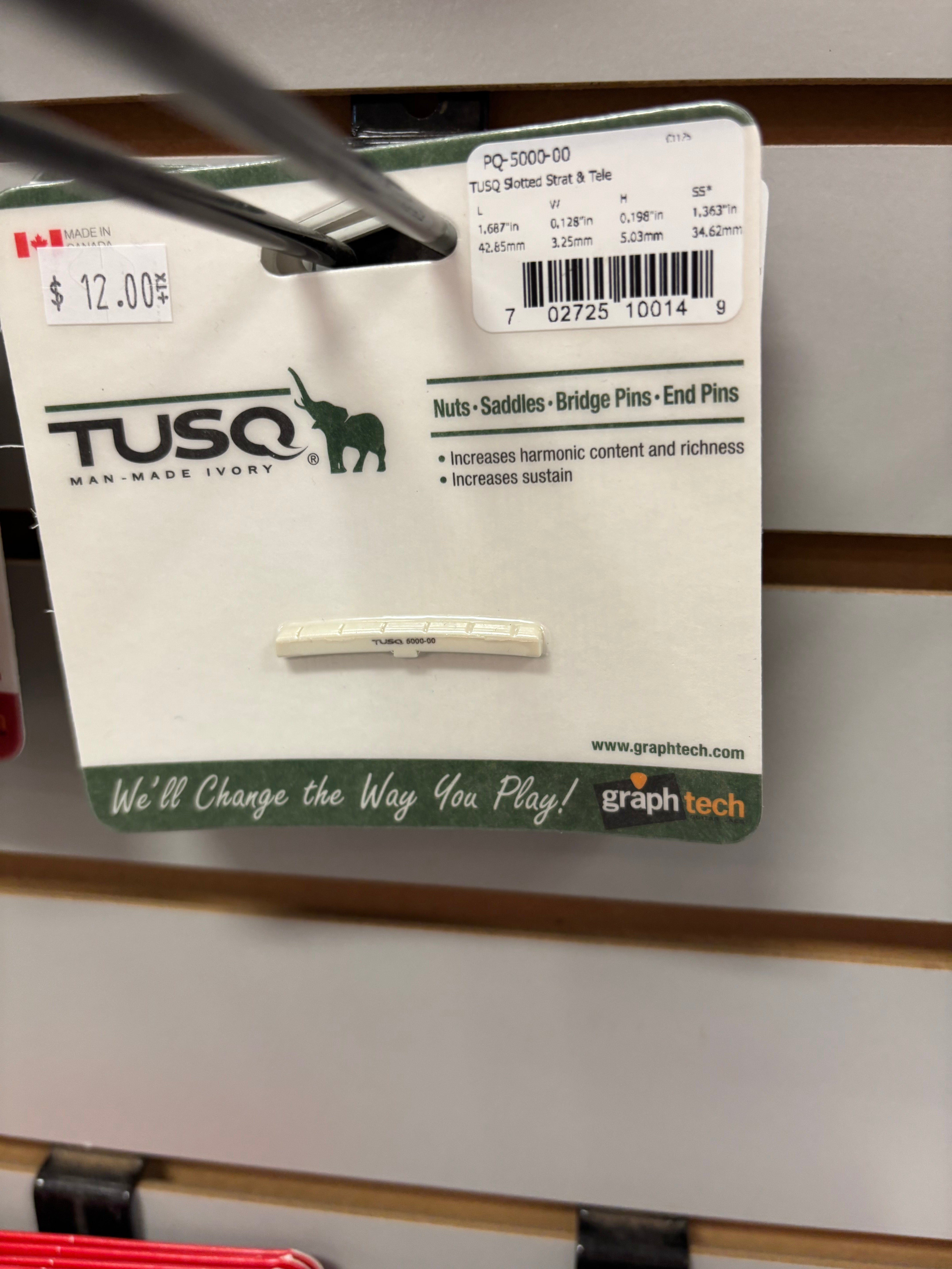 Image of Graph Tech 5000-00 TUSQ Fender Style Slotted Nut