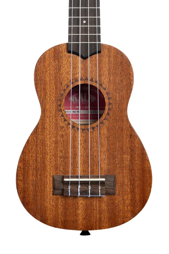 Image of Wooden ukulele on a white background