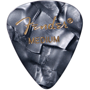 Image of Premium Celluloid Picks Medium Black Motto pack 12