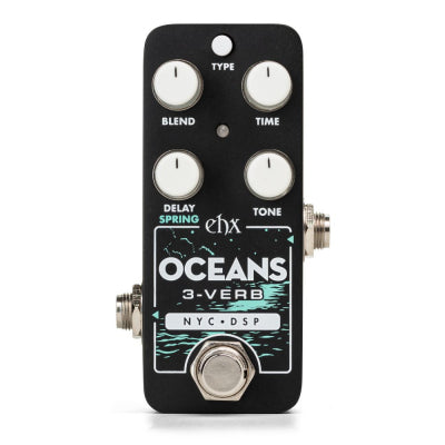 Image of Electro-Harmonix Oceans 3-Verb Reverb Pedal - Spring, Plate, Hall, Compact, Power Included