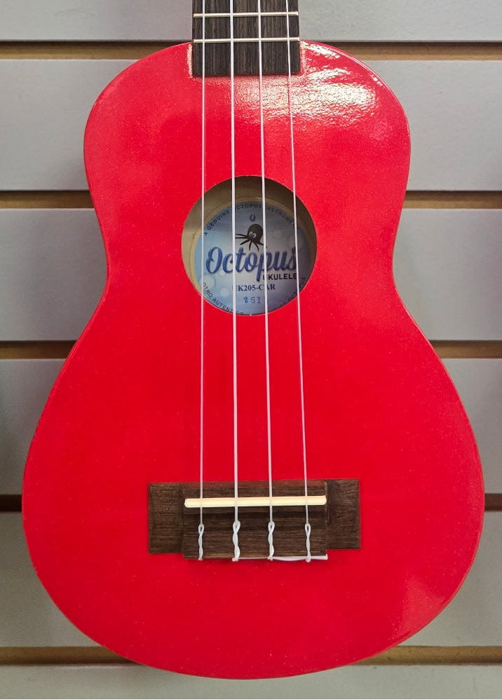 Image of Octopus Academy Series Soprano Ukulele Candy Apple Red