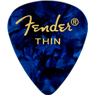 Image of Fender 351 Celluloid Thin Pick Pack Blue