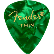 Image of Fender 351 Celluloid Pick Pack Thin Green