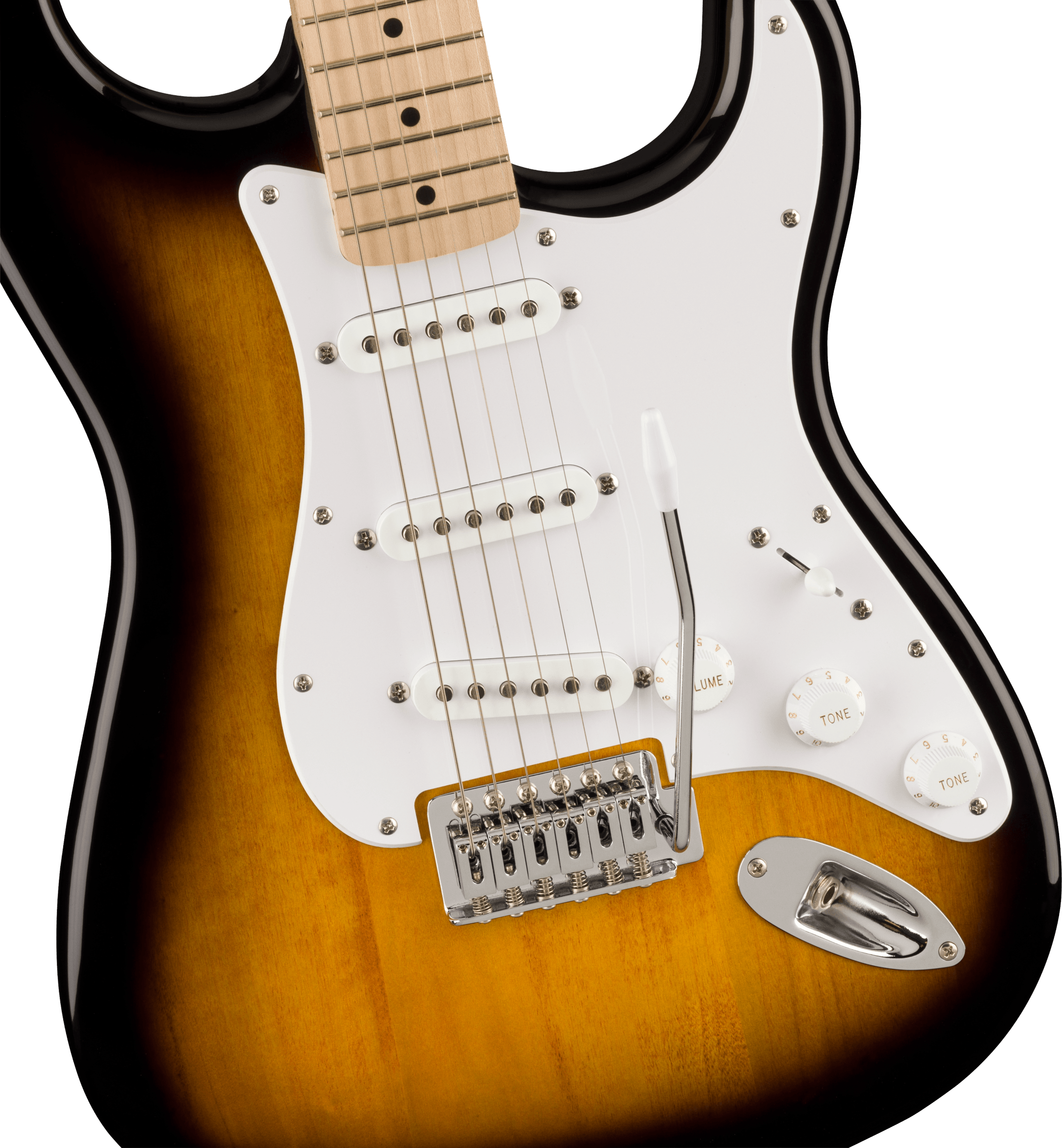 Image of Squier Sonic® Stratocaster® Pack, Maple Fingerboard, 2-Color Sunburst, Gig Bag, 10G Amp
