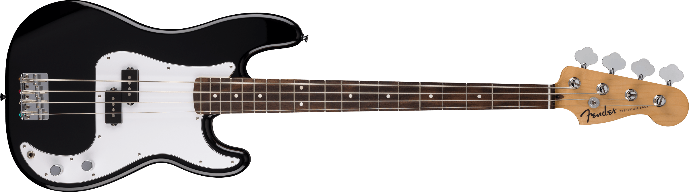 Image of Fender Standard Precision Bass - Black with Laurel Fingerboard