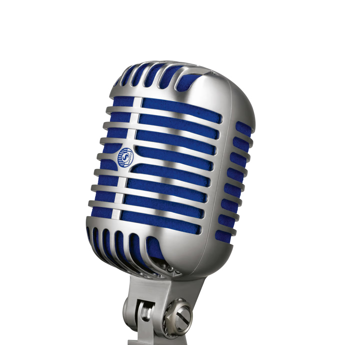 Image of Shure Super 55 Deluxe Vocal Microphone - Iconic Vintage Design, Supercardioid, Chrome/Blue