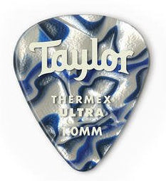 Image of Taylor Premium 351 Thermex Ultra Picks Blue Swirl 1.00mm 6 Pack