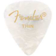 Image of Fender 351 Celluloid Thin Pick Pack White 12 pack