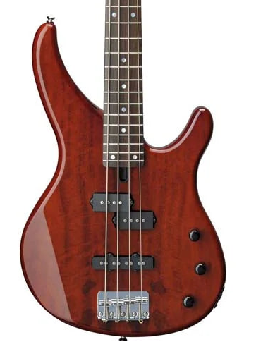 Image of Yamaha TRBX174EW 4-String Electric Bass Guitar, Root Beer