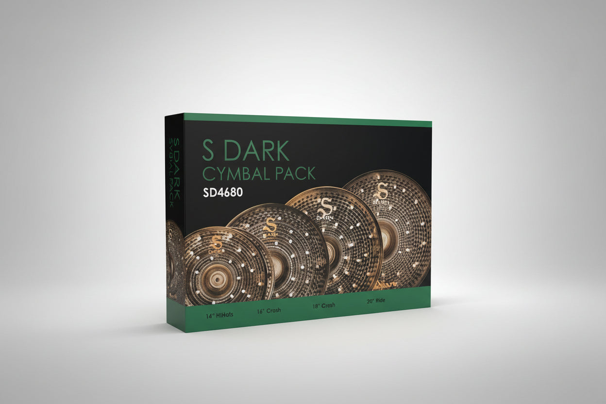 Image of S Dark cymbal pack SD4680 packaging on a textured surface
