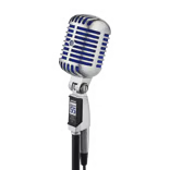 Image of Shure Super 55 Deluxe Vocal Microphone - Iconic Vintage Design, Supercardioid, Chrome/Blue
