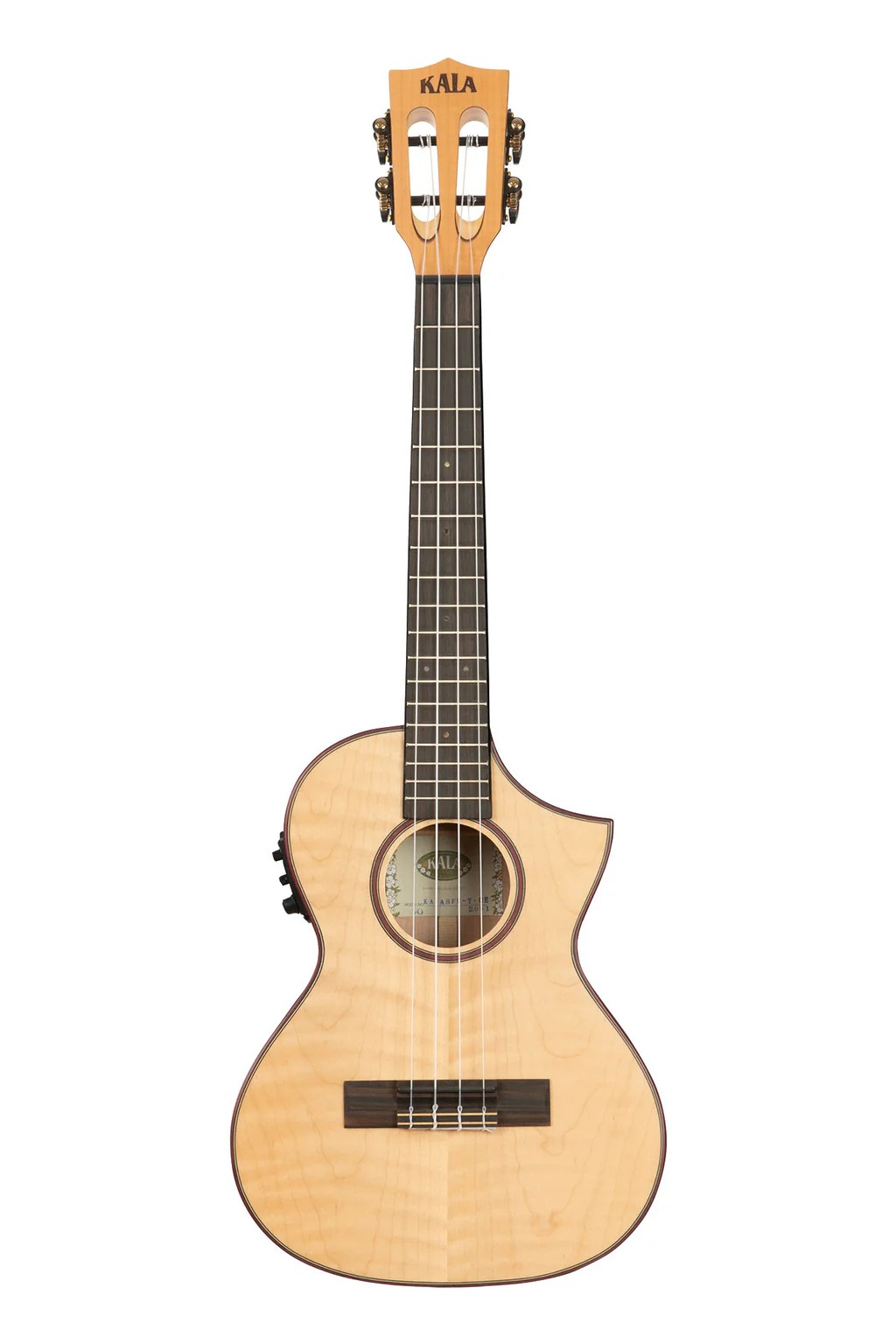 Image of Kala All Solid Flame Maple Cutaway Tenor Ukulele with EQ - KA-ASFM-T-CE
