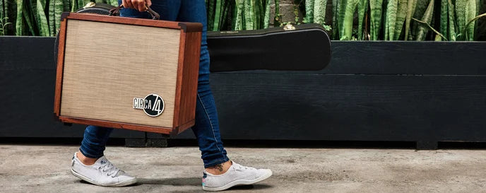 Image of Taylor Circa 74 AV150-10 Acoustic Amplifier and Vocal System, Select Koa with stand