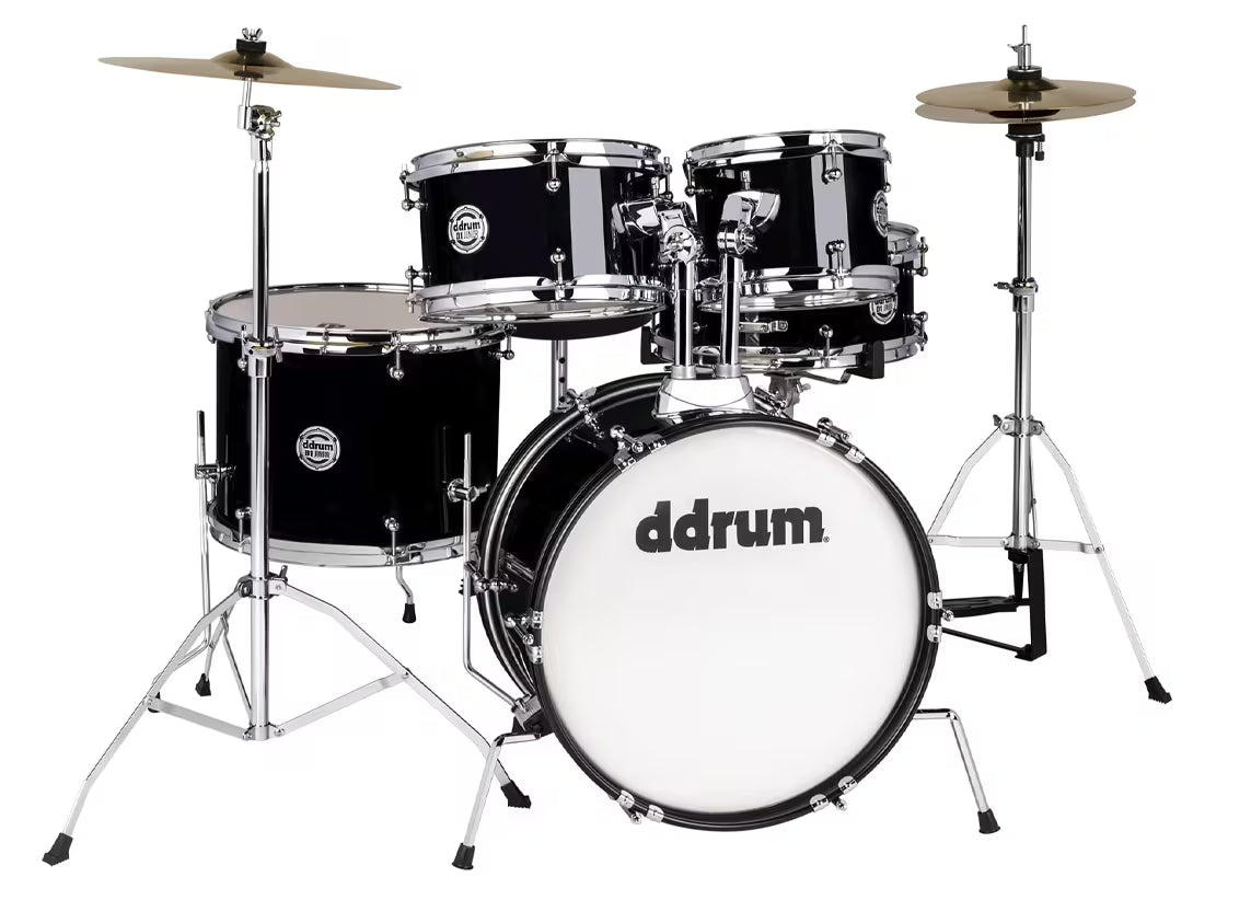 Image of Ddrum D1 Junior Drum Kit with Cymbals and Throne Black