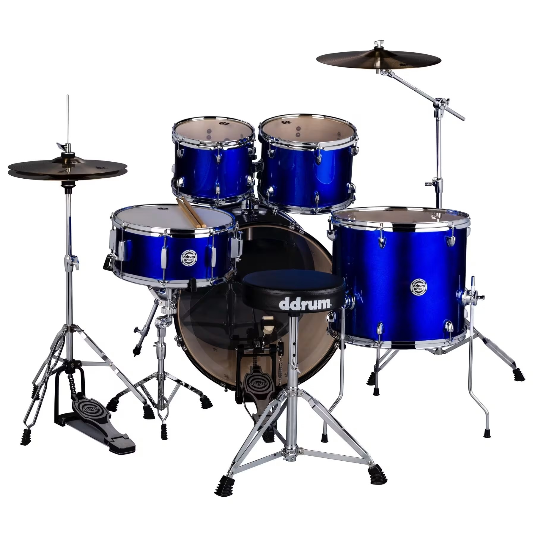 Image of Ddrum~D2 5-piece drum set w/cymbals~Cobalt Blue